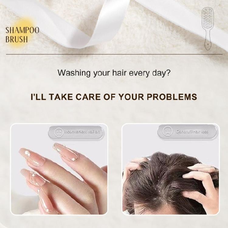 Lightweight Long Handle Silicone Hair Brush Shampoo Brush Travel Friendly For Effective Scalp Stimulation And Relaxation