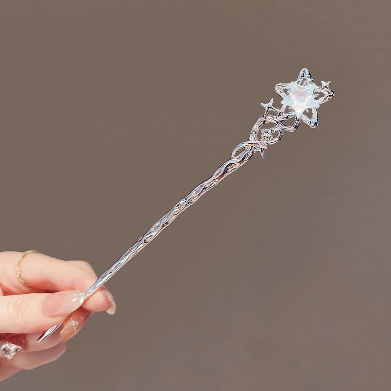 Moonstone Star Hairpin: Elegant Modern Chinese Style Hair Accessory