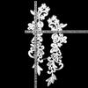 Bone embroidery pair of flowers polyester bone thread pattern exquisite features water-soluble organza DIY lace accessories