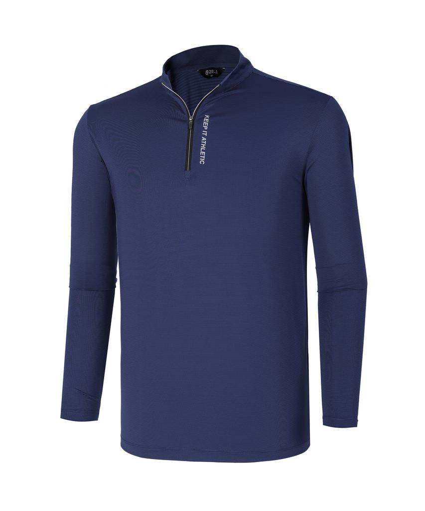 2ELA Men'S Freeze-On Cooling Zip-Up Long Sleeve T-Shirt 5 Colors (Type B)