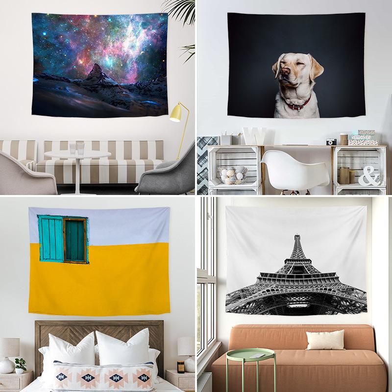 Creative Wind Hanging Cloth Digitalprinted Polyester Tapestries Living Rooms Bedrooms Macrame Wall Hanging Room Decor Aesthetic