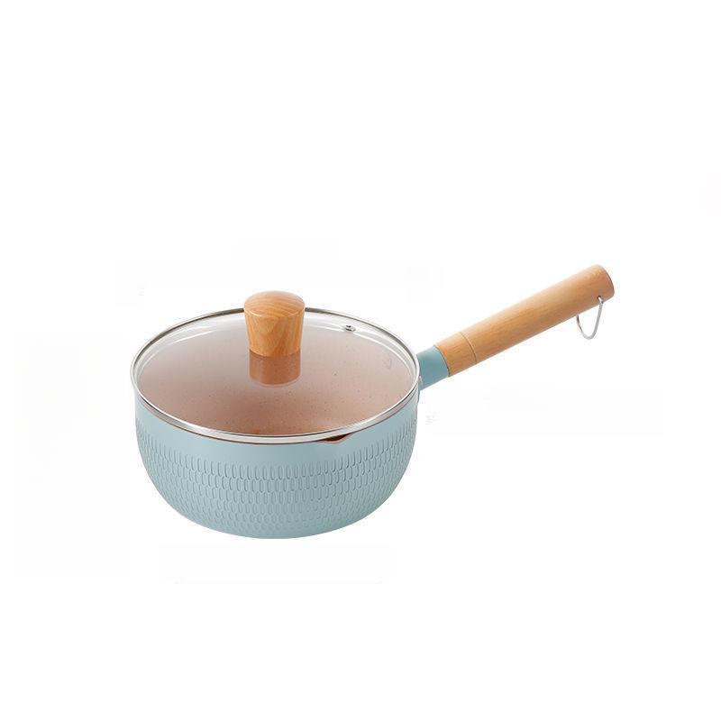 Japanische Maifan-Stein-Schneepfanne, antihaftbeschichtete Pfanne, Haushaltsnudelkochen, Instant-Nudeln, kleiner Topf, Induktionsherd, Suppentopf, kleiner Kochtopf, Milchpfanne