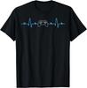 T-shirt Unisexe Drôle Battement de Cœur de Gamer Amoureux de Jeux Vidéo Garçons Cadeau de Gamer Vidéo
