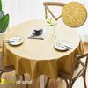 Round European Waterproof & Oil-proof Tablecloth - Scald-resistant, No-wash Design for Home, Hotel, Restaurant
