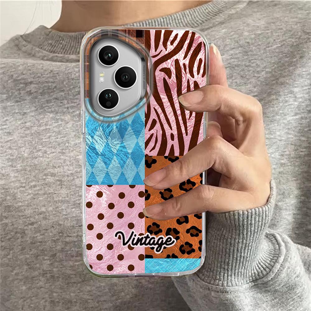 Vintage Blue Leopard Print Phone Case for Honor 400 200 90 Smart Pro Magic7 6 5 70 Lite X9a X9c X9b X8b X8a X8c X7c X6c Cover