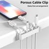 10-Schlitz Selbstklebender Kabel-Organizer Clip Halter Für PC TV Lade Schreibtisch Auto Leitung Draht Aufwickler Management Befestigungs Manager Klemme
