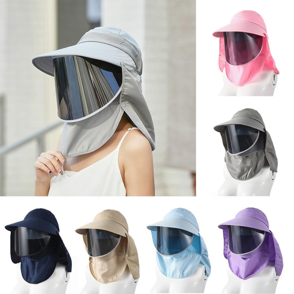 

Polyester Sun Protection Hats UV Protection Sunscreen Hat Fashion Fisherman Hat Summer темно-рожевого кольору