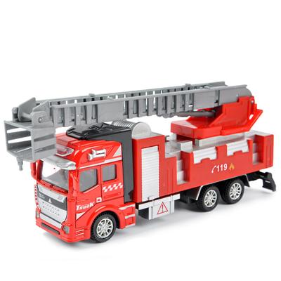 1/48 Kids Fire Truck Toy Model Pull Back Alloy Diecasts & Toys Vehicles Birthday Gift for Boy
