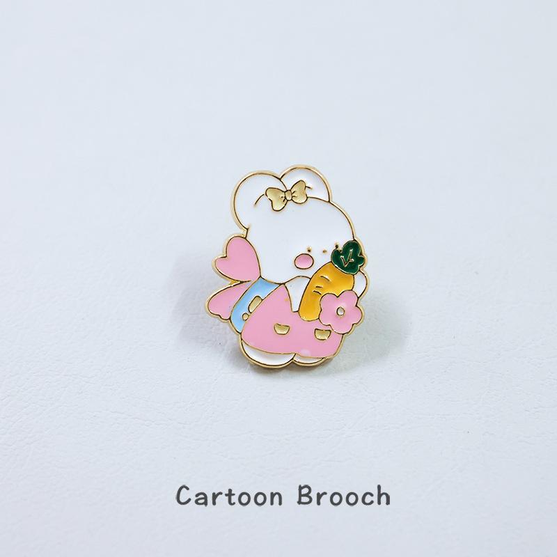 Fish Fox Strawberry Enamel Pin Lovely Brooch Cartoons Badge For Bags Jeans Hoodies Denim Lapel Pin Jewelry Kids Best Gift