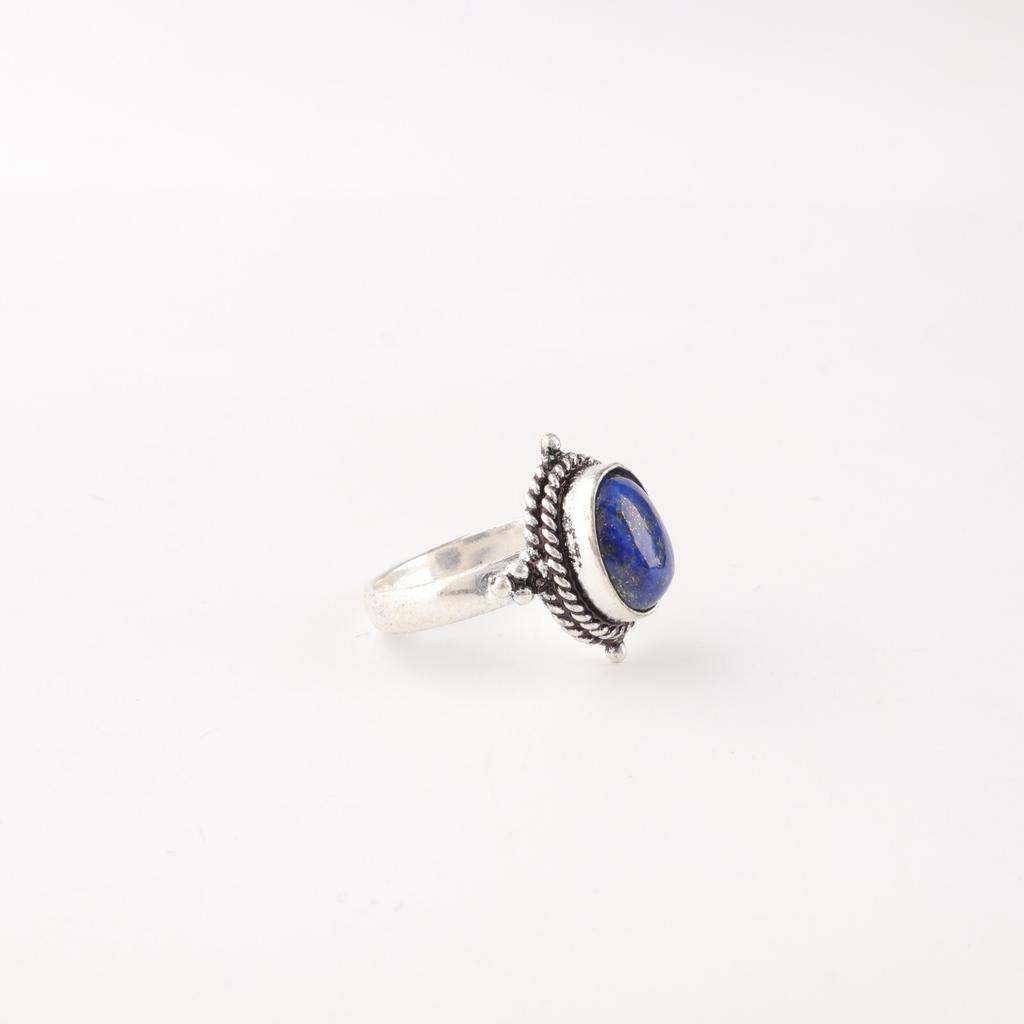 Lapis Lazuli Gemstone 925 Sterling Silver Jewelry Handmade Silver Ring For Women RR-9-36