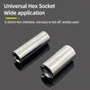 Socket Adapter Head 1/4 Inch Square Drive To 1/4 Hex Socket Adapter Converter Adapter Wrench Quick Change Hand Tool Accessorie