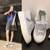Fashion 2025 Soft Women Niche Design Chunky Casual Sneaker High Top Canvas Shoes Student Convertible Two Way Wear Skate Shoes Thick Sole