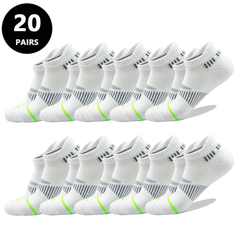 

20 пар мужских классических носков унисекс спортивные носки для мужчин бег баскетбол противоскользящие уличные дышащие мужские носки