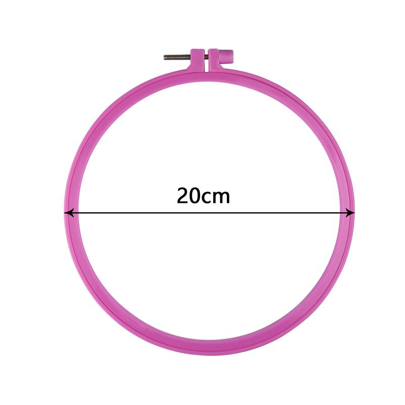 Sewing Tool Round Oval Wooden Color Embroidery Hoops Frame Set Plastic Embroidery Hoop Rings For DIY Cross Stitch Needle Craft