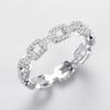 Tancise Classic 925 Sterling Silver  Zircon Ring Ladies Jewelry Wedding Promise Party Gift