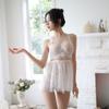 Xiucaisha Erotic Underwear Women's Lace Small Breasts Passion Pajamas Suspender Short Skirt Revealing Breast Perspective Sexy Princess Nightgown
