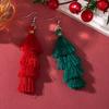 Europäische und amerikanische Weihnachts-Steckohrringe 1 Paar Kombinationsset Schneeflocke Elch Weihnachtsbaum Legierung Atmosphäre Ohrringe Ohrringe Schmuck