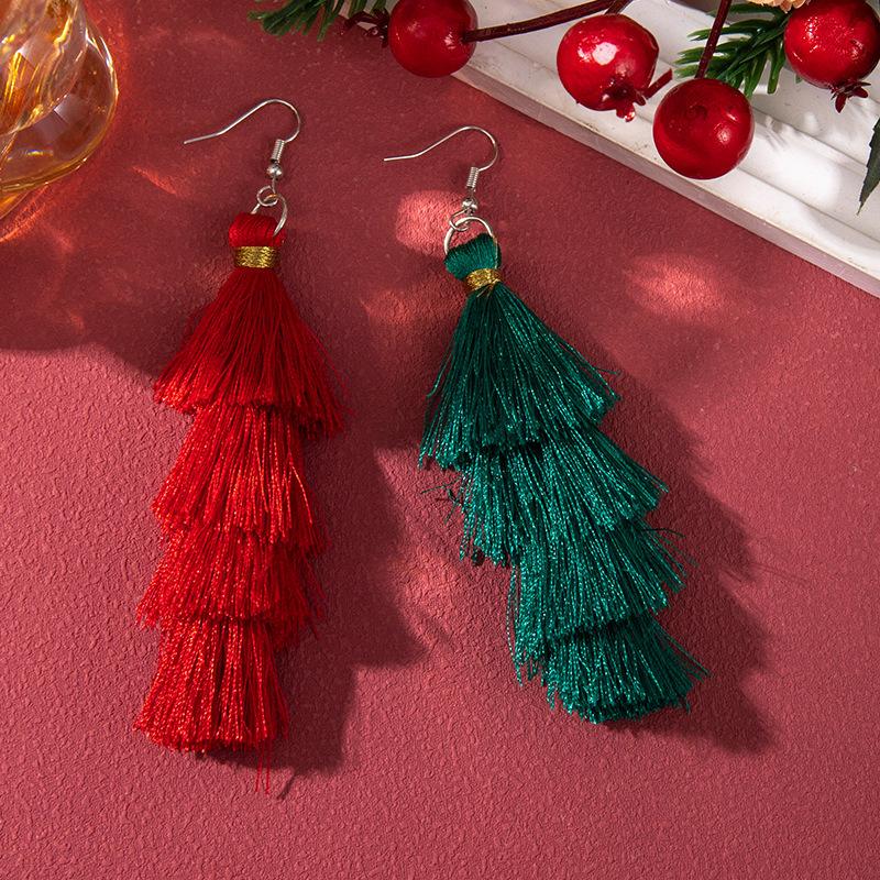 Europäische und amerikanische Weihnachts-Steckohrringe 1 Paar Kombinationsset Schneeflocke Elch Weihnachtsbaum Legierung Atmosphäre Ohrringe Ohrringe Schmuck