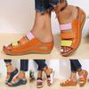 Sandals For Women High Heel Women'S Wedge Sandals Open Toe Hollow Out Slip On Slides Shoes Casual Outdoor Zapatos De Mujer