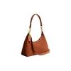 Coach Juliet 30 Zipper Closure Suede Leather Shoulder Bag Large Women Shoulder Bag Brass Polished-Amber CR670-B4BAR