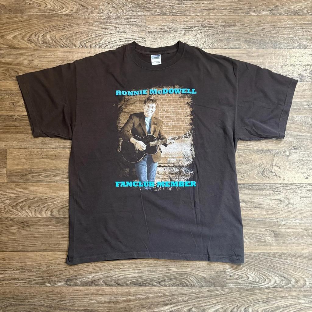 Y2K / Vintage Ronnie McDowell Fanclub Member Country Music Graphic T-shirt XL