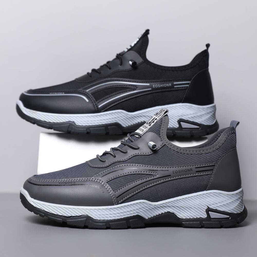 Men's Lightweight Lace-up, Cheap Casual Walking Shoes, Breathable Men's Sports Shoes