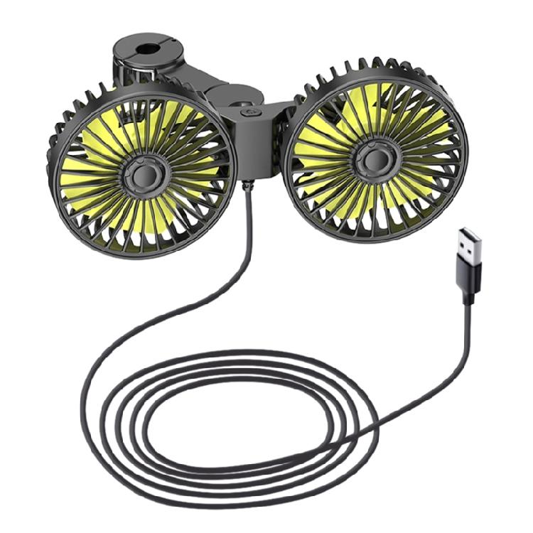 

Vehicle Cooling Fan Car Rear Seat USB Fan Headrest Backseat Mount Fan 1