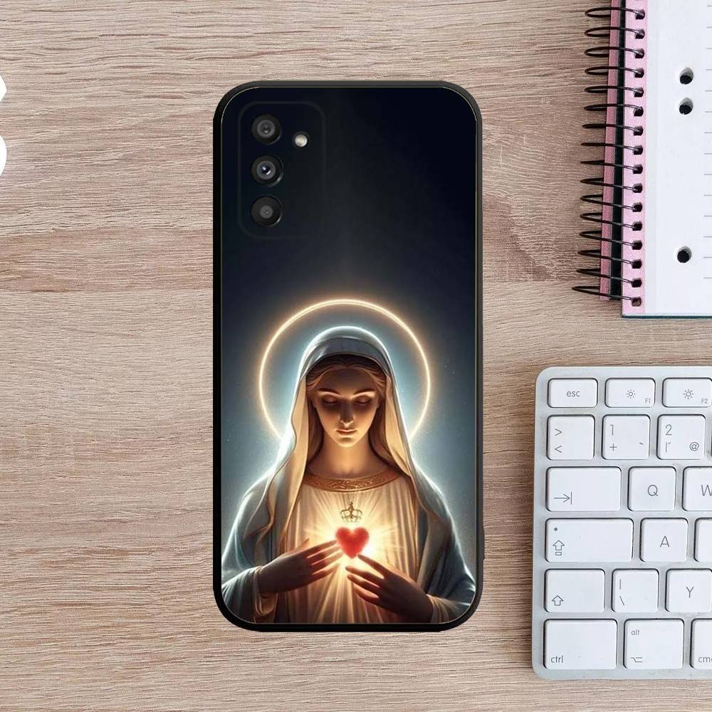 Virgin Maria Mary  Phone Case For Samsung Galaxy A13,A21s,A22,A31,A32,A52,A53,A71,A80,A91 Soft Black Cover