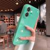Cute Candy Color Glossy Glass Back Case For iPhone 17 15 16 Pro Max 14 13 12 11 Camera Protector Anti-shock Cover for iPhone17