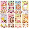 Valentine Day Cartoon Animal Make a Face Stickers for Kids DIY Party Craft Stationery