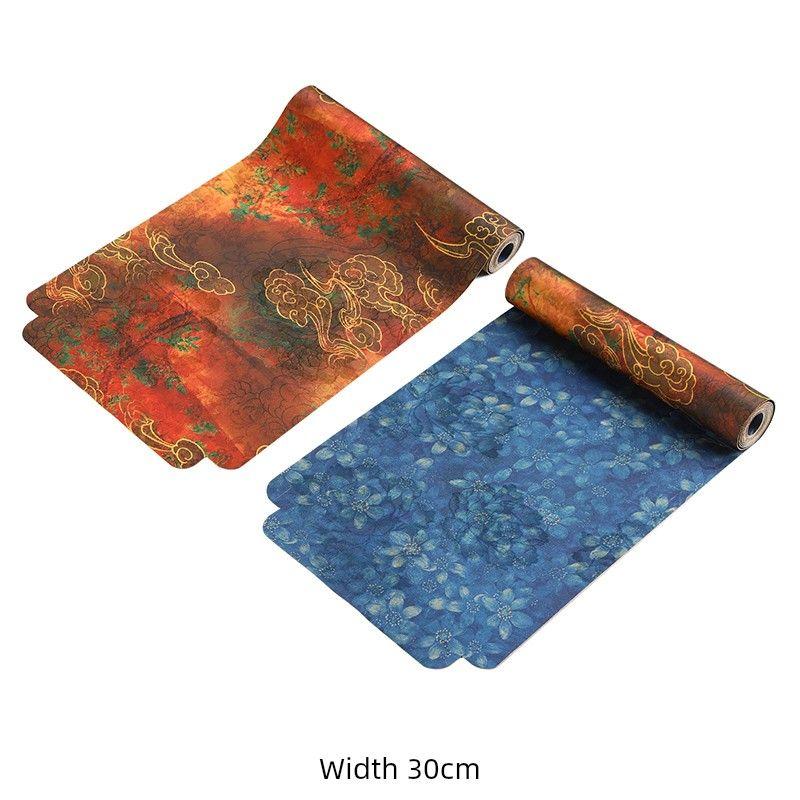 

Парчовый Водонепроницаемый Чайный Коврик Коврик Мастер Чайный Коврик Новый Китайский Дуньхуан Раннер для Чайного Столика Сатин Прямоугольная Чайная Ткань Dunhuang-Double-sided Waterproof 30x90cm