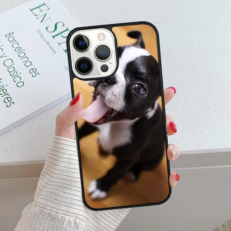 Boston Terrier Dog Faces Phone Case For iPhone 17 Air 15 16 16e 14 13 Pro Max Coque 12 11 Pro Max PLUS fundas cover