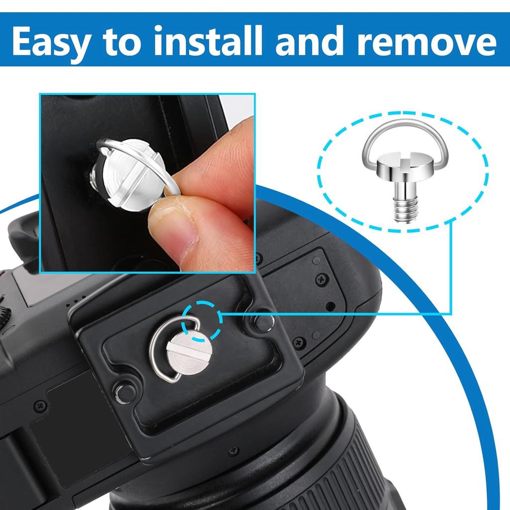 20/10/1PCS Stainless Steel 1/4" Tripod Screw Mounting Screw Adapter Quick Release Camera Screw for Camcorder Tripod Monopod