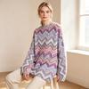 Christmas Sweater 3D Pattern Printed Women's Sweater Pullover Casual Loose Long Sleeve Knitted Crew Neck Top