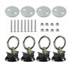 4 Sets Round Tie Down Anchor Point Kit Tie Down System for Truck Beds To Tie Down ATV Snowmobile L Track Tie Down Kit
