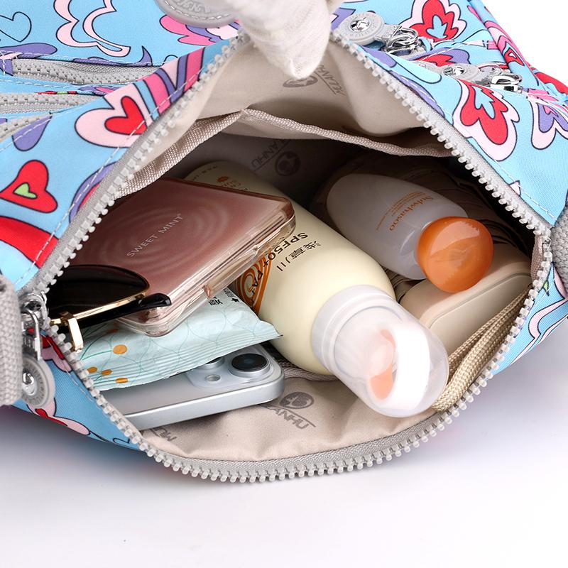 Women's Bag Printed Nylon Mother Bag Shoulder Bag Large Capacity Lightweight Crossbody Bag