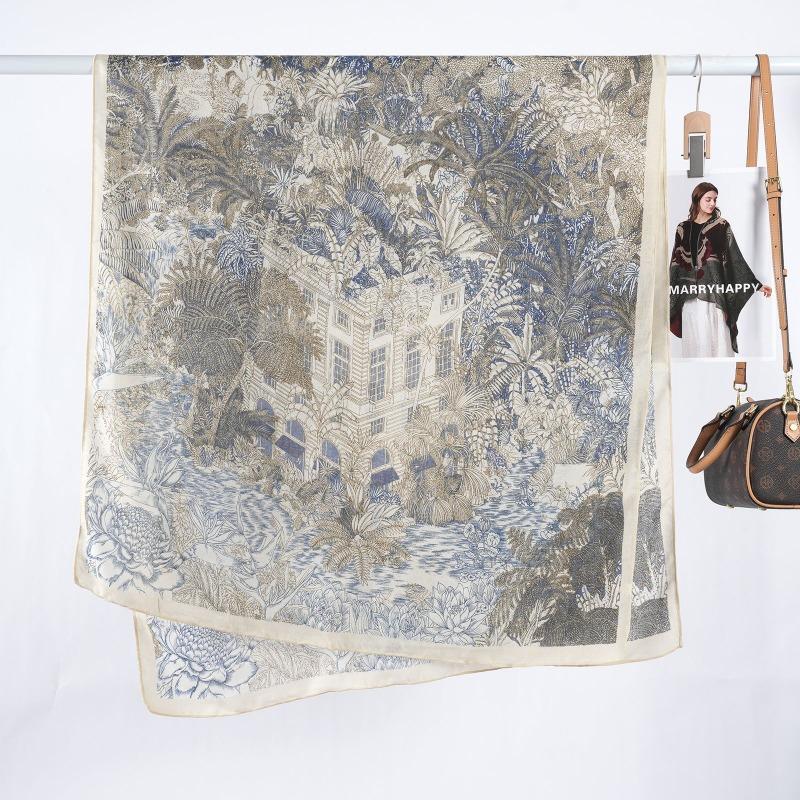 Hot-selling new Fubao Forest cotton and linen scarf long scarf women's four-season warm decoration enlarged thin shawl