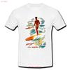 Unisexs Retro White Surf T Shirt Hawaiian Hawaii Waikiki Surfer Surfing Long Board Vintage Casual Soft Versatile Graphic