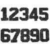 10Pcs Rhinestone Number Iron on Patches 0-9 Self Adhesive Glitter Applique for DIY Clothing Accessories Handbags Hats Craft