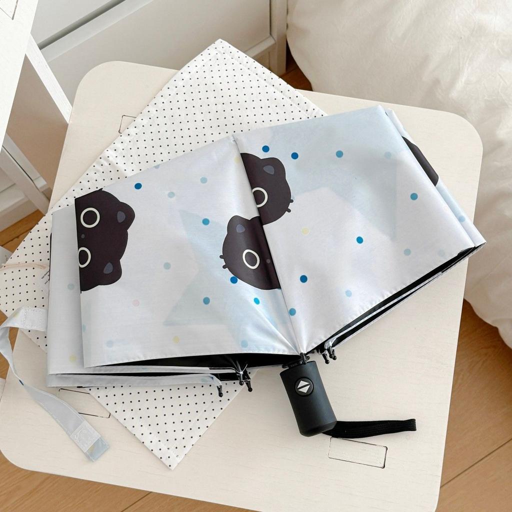 Durable, Reinforced, Dual-Purpose Folding Umbrella (Rain and Sun), Fully Automatic, UV Protection, Cute Student Sun Umbrella
