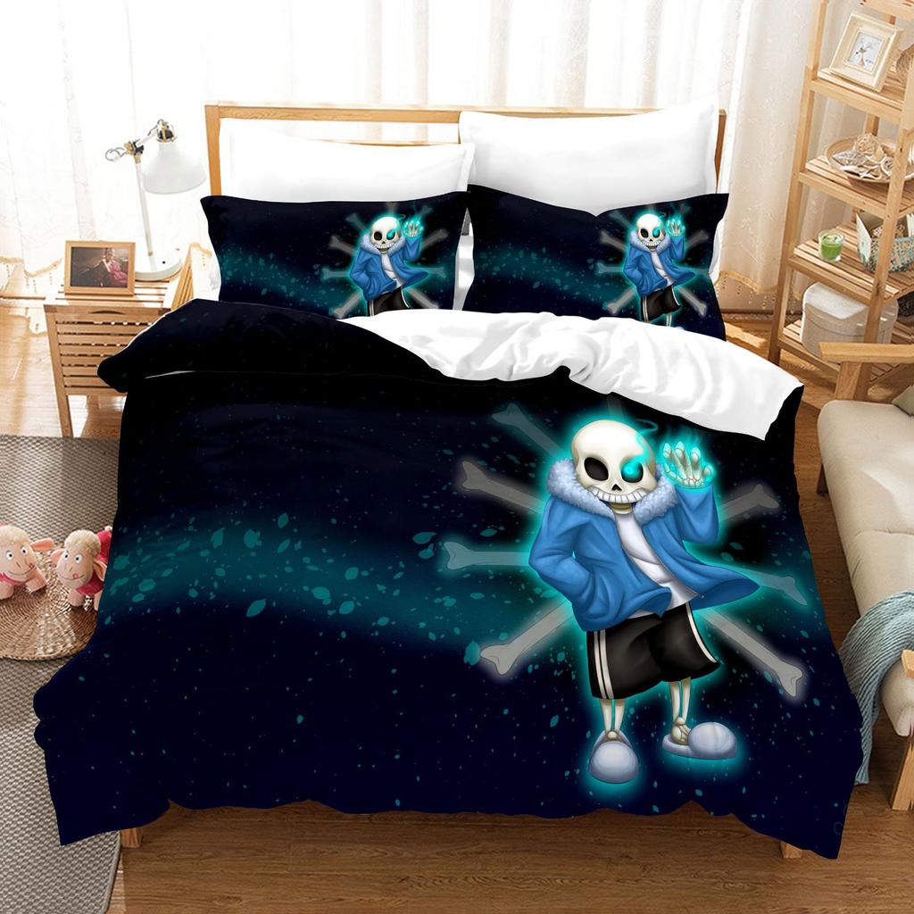 3pcs Bedding Set Animation Wish 3D Printed Cozy Duvet Cover King Queen Twin Size Birthday Gift for Adult Bedroom Decor