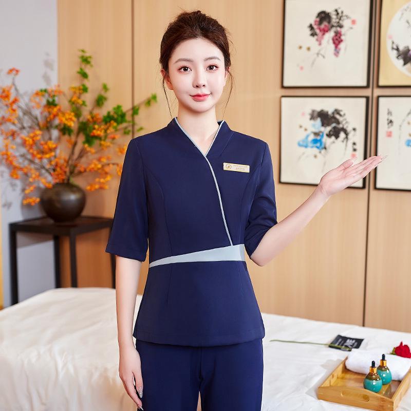 Women's High-End Beauty Spa Technician Pants Set for Head Therapists and Postpartum Recovery.