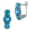 Silver Earrings with Topaz London Blue (1929896)