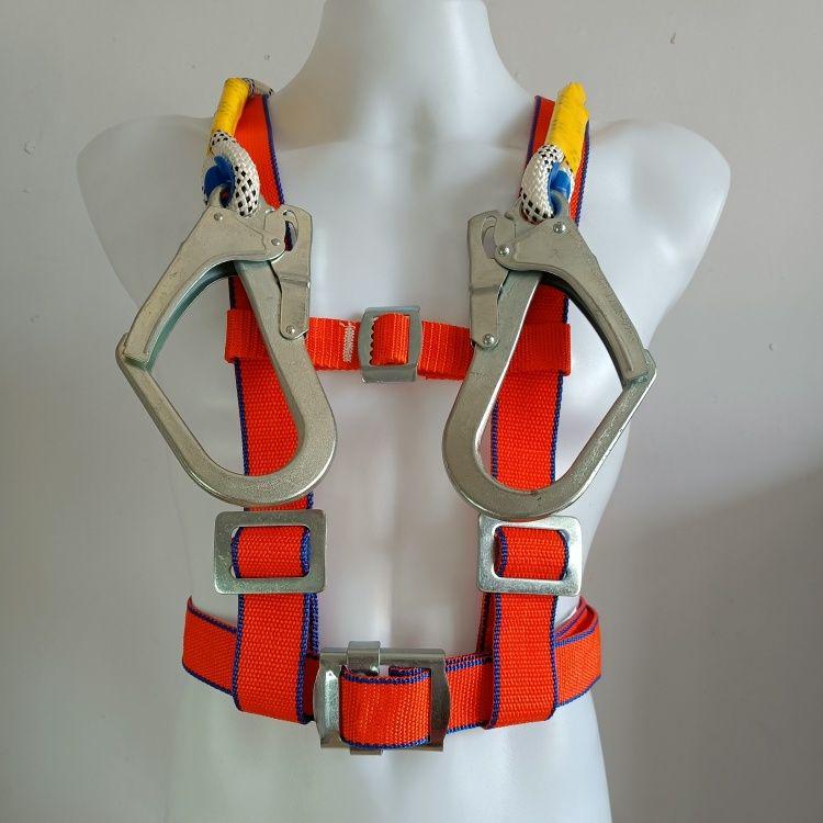 European Full Body Five-Point Electrician Harness with Double Hook.