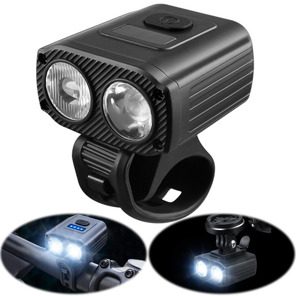 LED Bicycle Headlight High Beam Low Beam Bike Handlebar Flashlight USB Charging LED Cycling Lantern 5 Modes Bicycle Accessories