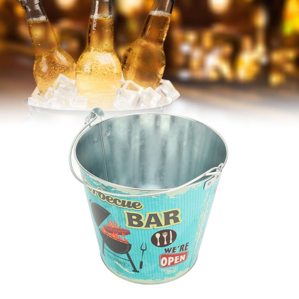 Handheld Ice Bucket Thickened Portable Insulated Beverage Tub Cooler for Party Gathering Outdoor BBQ