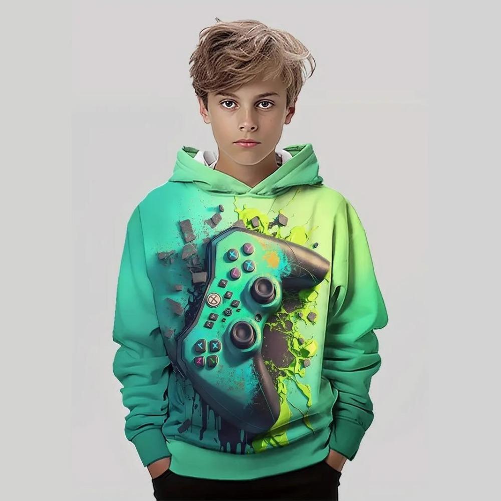 Children's Game Entertainment 3D Digital Printed Boys' Personalized Fashion Hoodie Sweatshirt