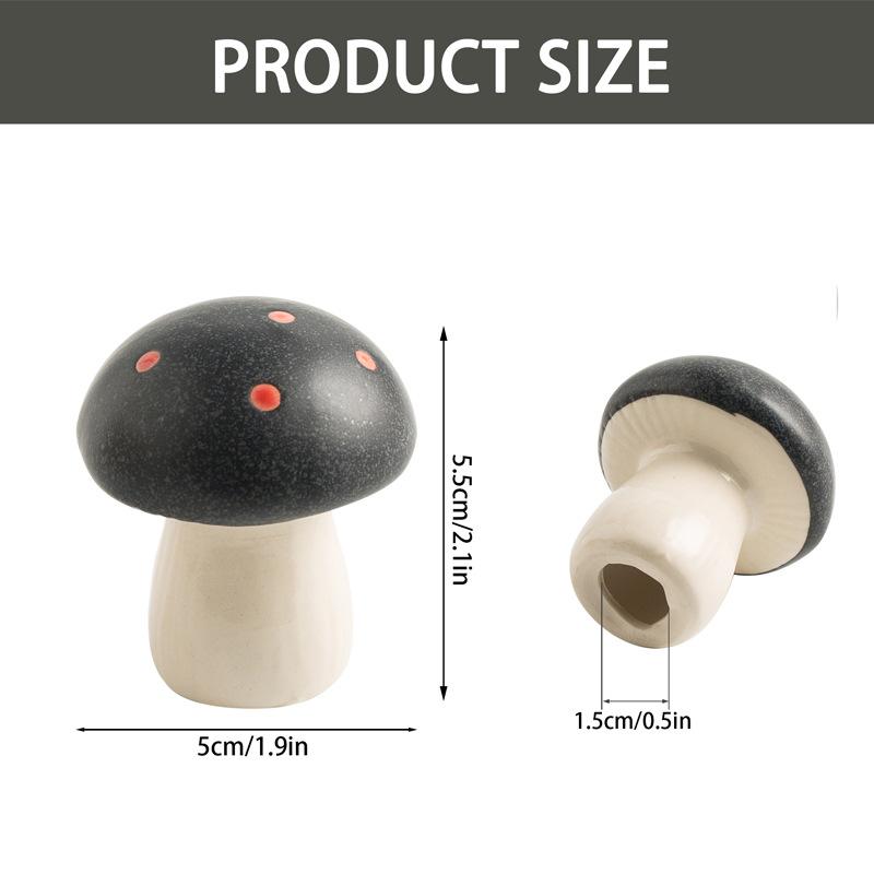 Creative Mushroom-Shaped Ceramic Handicrafts Office Desktop Ornament Home Entrance Decorative Ornament Tea Pet Screw Cap
