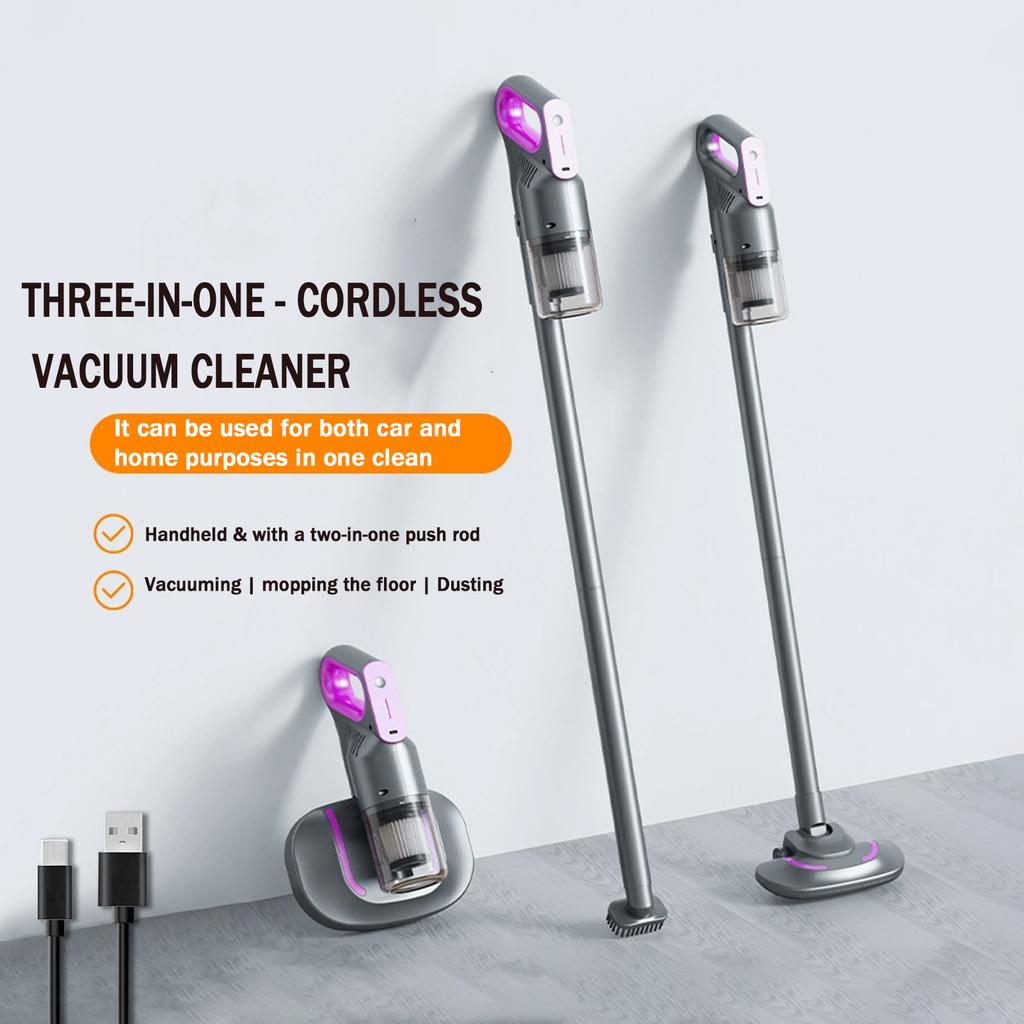 Cordless Handheld Vacuum Cleaner, Rechargeable Stick Vacuum with Cyclone Suction for PC Dust Removal, Car, Home & Office