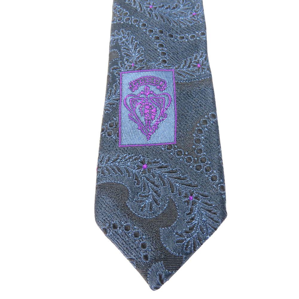 Used GUCCI tie Gloss Paisley Pattern silk Navy system purple business